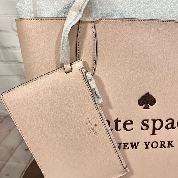 KATE SPADE glitter on tote smoke rose! NWT Perfect Gift! - Picture 2 of 9